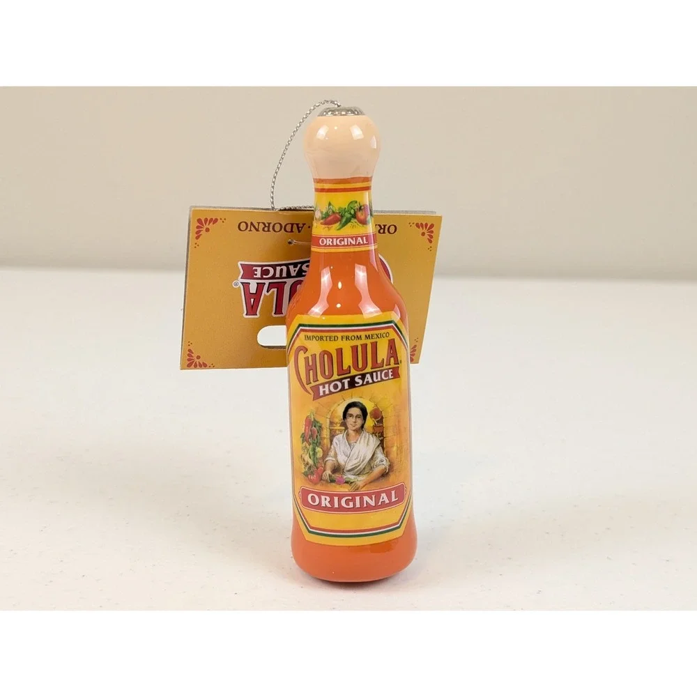 Cholula Hot Sauce Bottle Christmas Ornament Original Flavor NEW w/ Tag Ruz